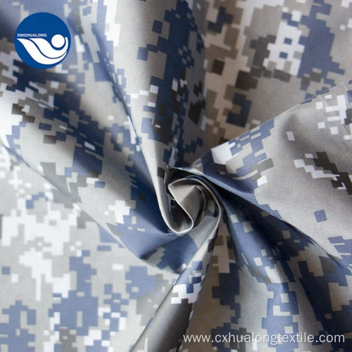 Black And White Camouflage Print Fabric